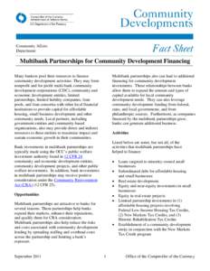 Multi-Bank Partnership for Community Development Financing