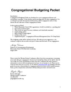 Microsoft Word - CongregationalBudgetingPacket2009.doc