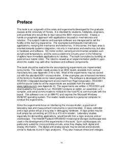 Preface This book is an outgrowth of the notes and experiments developed for the graduate classes at the University of Florida. It is intended for students, hobbyists, engineers, and scientists who would like to learn ab