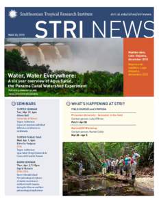 stri.si.edu/sites/strinews  MAR 30, 2015 Madden dam, Lake Alajuela,