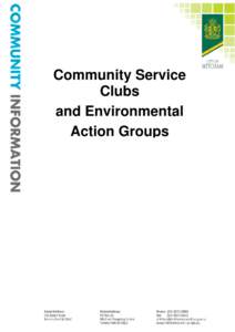Microsoft Word - Community Service Clubs & Environmental Action Groups - No 08