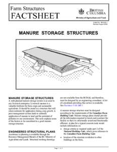 Manure Storage Structures - BC Ministry of Agriculture