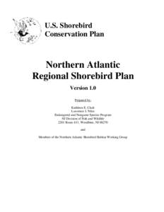U.S. Shorebird Conservation Plan Northern Atlantic Regional Shorebird Plan Version 1.0