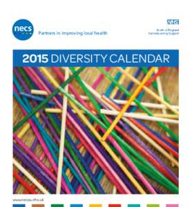 necs  Partners in improving local health 2015 Diversity Calendar