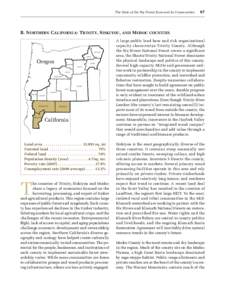 The State of the Dry Forest Zone and its Communities B. Northern C alifornia: T rinity, Siskiyou,