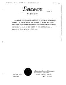 TOPAZ Form 1: Certificate of Formation of Algorithmic Network LLC
