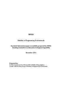 Regulation and licensure in engineering / Engineering technologist / Engineer / European Federation of National Engineering Associations / Accreditation / Institute of Electrical and Electronics Engineers / Canadian Council of Professional Engineers / Engineering / Science / International nongovernmental organizations