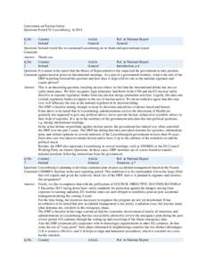 Convention on Nuclear Safety Questions Posted To Luxembourg in 2014 Q.No 1 Question/ Comment