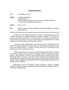 MEMORANDUM  TO: File Number S7-08-12