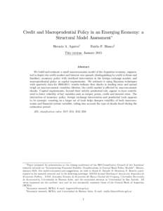 Credit and macroprudential policy in an emerging economy: a structural model assessment