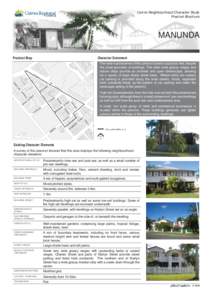 Cairns Neighbourhood Character Study Precinct Brochure MANUNDA Precinct Map