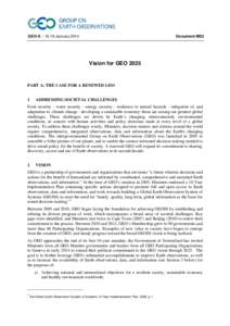 GEO-X – 15-16 JanuaryDocument MS2 Vision for GEO 2025