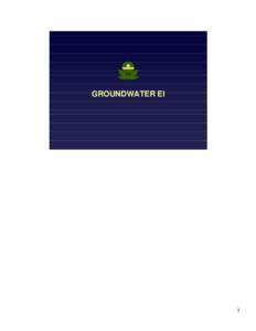 GROUNDWATER EI  1 In-depth Review of GROUNDWATER EI