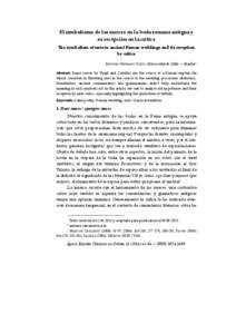    El simbolismo de las nueces en la boda romana antigua y  su recepción en la crítica   The symbolism of nuts in ancient Roman weddings and its reception  by critics 