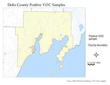 Delta County Positive VOC Samples T $ T $