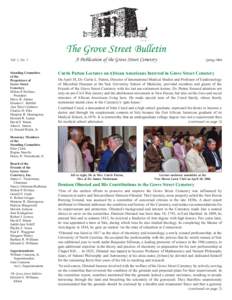 The Grove Street Bulletin Vol. 1, No. 5 Standing Committee of the Proprietors of Grove Street