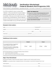 Student financial aid in the United States / Office of Federal Student Aid / Worksheet / Subtraction / Student financial aid / Education / FAFSA