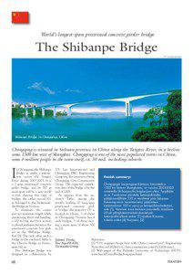 World’s longest-span prestressed concrete girder bridge  The Shibanpe Bridge