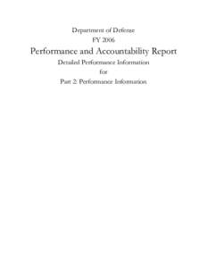 FY 2006 PAR Detailed Performance Information