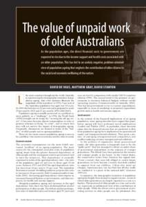 Unpaid work - Article - Family Matters - Publications - Australian Institute of Family Studies (AIFS)