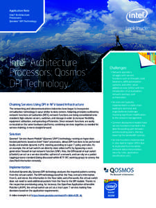 Application Note Intel® Architecture Processors Qosmos* DPI Technology  Intel® Architecture