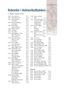 bakkerekorder:  Rekorder i Holmenkollbakken