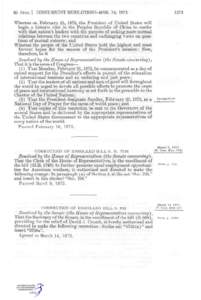 86 STAT. ] CONCURRENT RESOLUTIONS-MAR. 14, [removed]Whereas on February 21, 1972, the President of United States will begin a historic visit in the Peoples Republic of China to confer