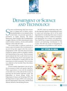 CHAPTER XXVIII  DEPARTMENT OF SCIENCE AND TECHNOLOGY  S