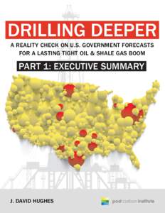 DRILLING DEEPER A REALITY CHECK ON U.S. GOVERNMENT FORECASTS FOR A LASTING TIGHT OIL & SHALE GAS BOOM PART 1: EXECUTIVE SUMMARY