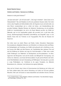 Bischof Manfred Scheuer Scheitern und Glauben. Statement zur Eröffnung Scheitern ist nicht gleich Scheitern[1] „Ich kann nicht mehr!“ „Ich will nicht mehr!“ „Alles liegt in Scherben!“ „Mein Leben ist ein T