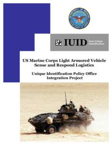 IUID  Item Unique Identification  US Marine Corps Light Armored Vehicle