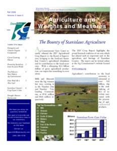 Stanislaus County Department of Agriculture and Weights and Measures Fall 2008 Volume 3 Issue 3