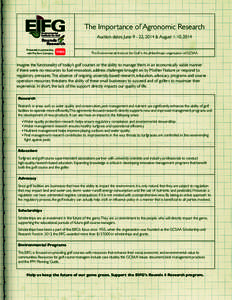 The Importance of Agronomic Research Rounds Research Presented in partnership with The Toro Company.