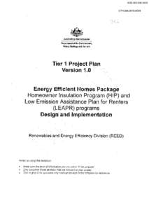 Technology / Energy Efficient Homes Package / Work breakdown structure / Program management / Energy conservation / Project plan / Project manager / Project management / Management / Business