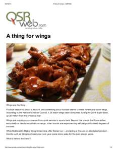 A  thing  for  wings  |   QSRWeb A  thing  for  wings   