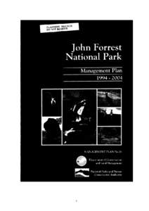 1  JOHN FORREST NATIONAL PARK MANAGEMENT PLAN[removed]
