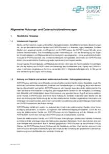 Allgemeine Nutzungs- und Datenschutzbestimmungen 1. Rechtliche Hinweise  1.1