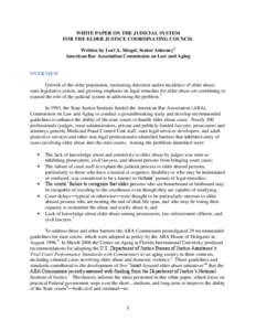 White Papers on the Judicial System for the Elder Justice Coordinating Council