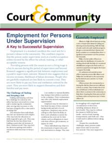 &  Court Employment for Persons Under Supervision