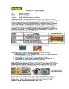 MSHA - Equipment Hazard Alert - Large Angle Grinder Safety Notification[removed]