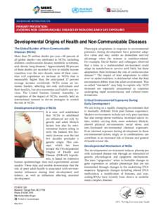 Global health / Non-communicable disease / National Institute of Environmental Health Sciences / Preventive medicine / Disease / National Institutes of Health / Chronic / Medicine / Health / Medical terms