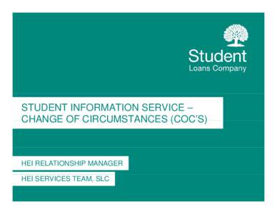 Microsoft PowerPoint - Student Information Service - CoCs v2 [Compatibility Mode]