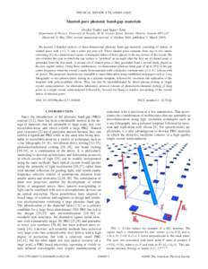 Optics / Metamaterials / Condensed matter physics / Materials science / Photonic crystal / Photonic metamaterial / Yablonovite / Crystal structure / Physics / Photonics / Chemistry