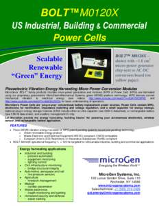 BOLT™M0120X US Industrial, Building & Commercial Power Cells Scalable Renewable “Green” Energy