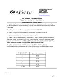 Tax / Arvada /  Colorado / Business / Colorado / Geography of Colorado / Rebate / Sales promotion