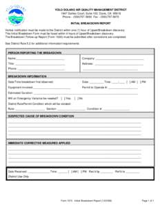 breakdown condition reporting form