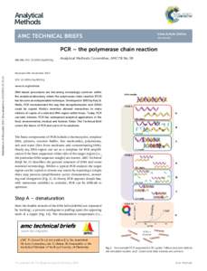 Analytical Methods View Article Online AMC TECHNICAL BRIEFS