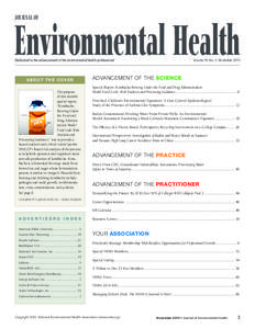 Table of Contents for the Journal of Environmental Health - November 2013