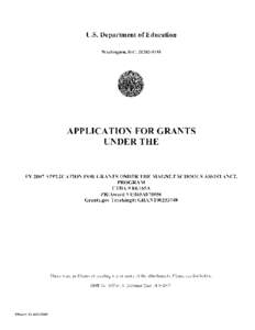 Sample Application for Magnet Schools Assistance Program (PDF)