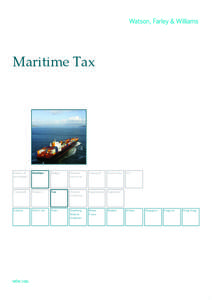 Maritime Tax     Finance &  investment